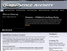 Tablet Screenshot of experiencearchery.com